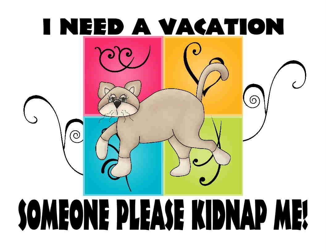 Custom Made T Shirt Need Vacation Someone Please Kidnap Me Kitty Cat