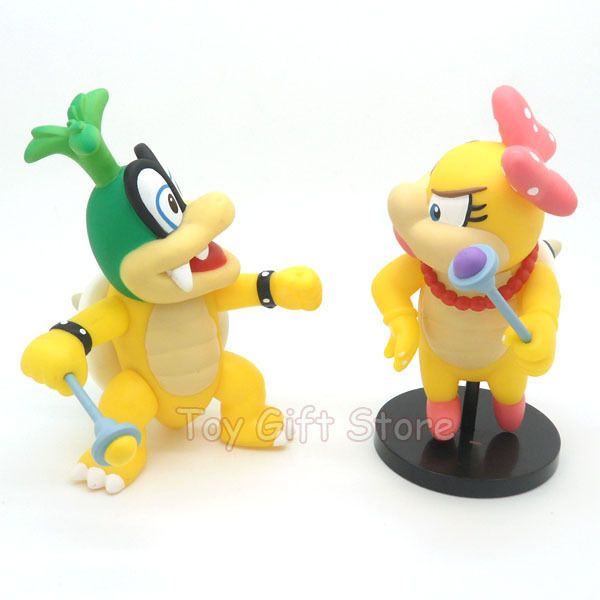 Super Mario Bros Wii Iggy Koopa WendyO Koopa Posable Action Figure