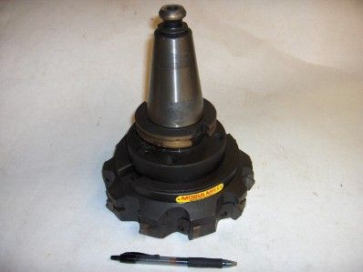 Sandvik Cat 50 Arbor and 10 Carbide Insert Milling Head