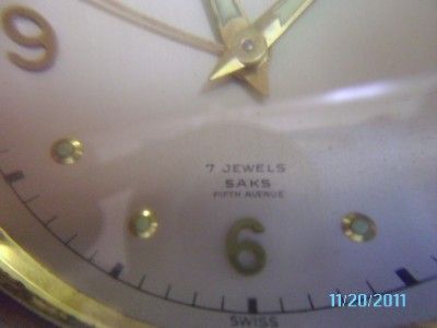 Imhof 7 Jewels Swiss Clock Brass  Parts Restore Very