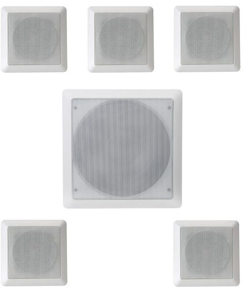 Flush Mount in Wall Ceiling Speakers 5 1 Home Theater Surround Sound