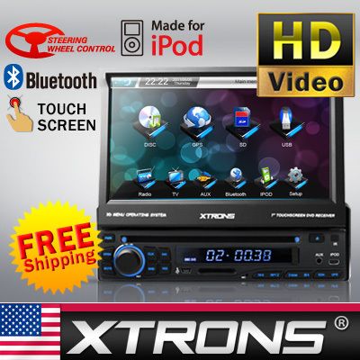  Dash CAR Single DIN Digital HD Touch Screen DVD Player SD USB IPOD TV