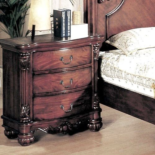 Wildon Home Savannah Nightstand in Distressed Dark Cherry 5293N