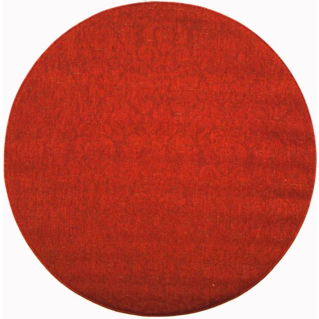 Indoor Outdoor Red Polypropylene Carpet Rug 5 Round