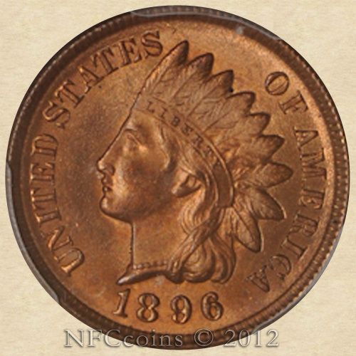 1896 Indian Head 1c MS65 PCGS RB