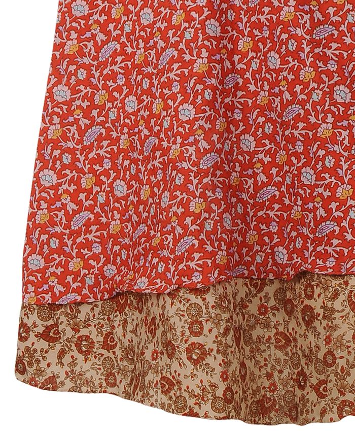 Indian Wrap Around Skirt Womens Reversible Gypsy Wrap Hippie Sarong