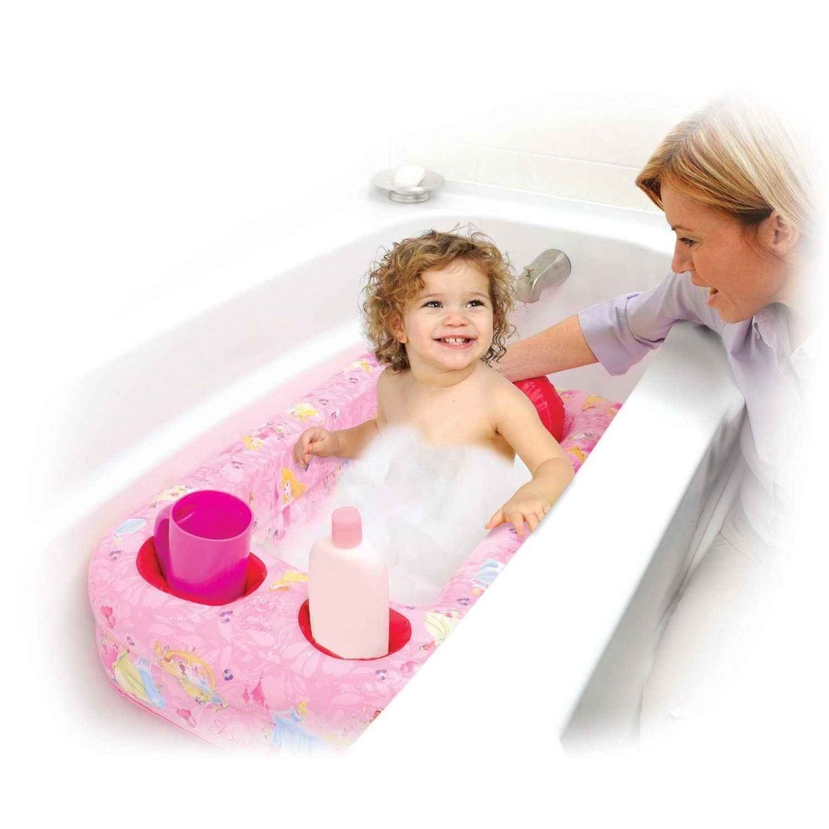 Kids Baby Girls Disney Princess Inflatable Infant Toddler Pink Bathtub