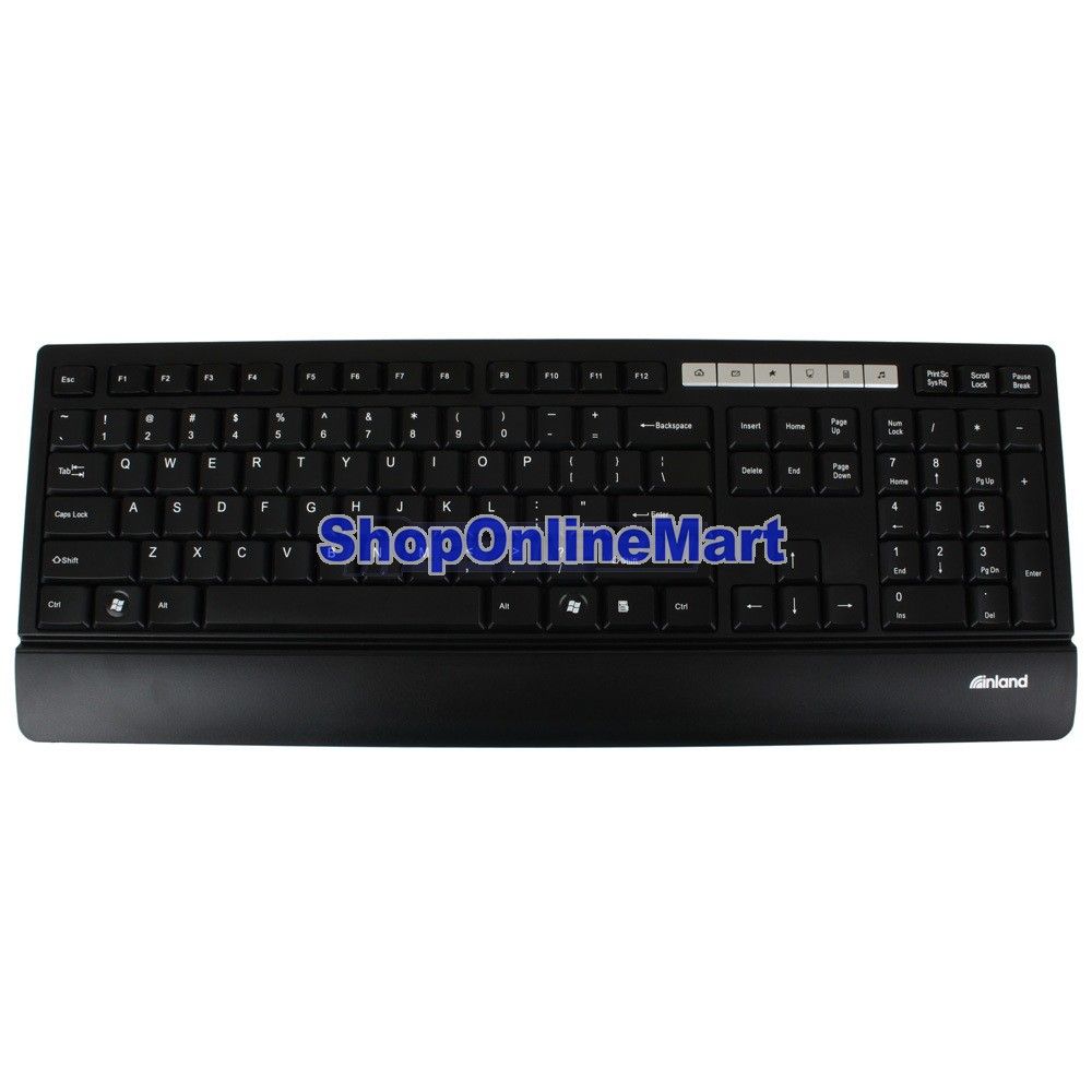 Inland 2 4 GHz Wireless Multimedia Keyboard Mouse Combo 70120