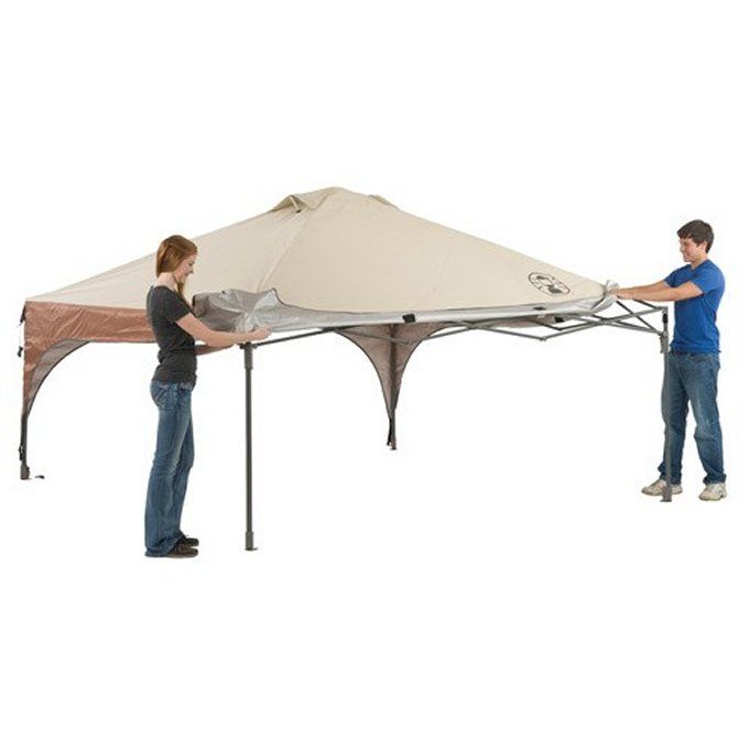  Portable Camping 10 x 10 Instant Canopy Shade w/ LED Lighting System