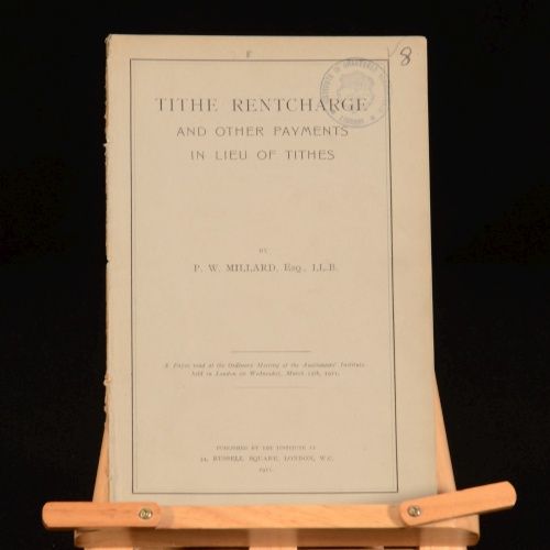  Rentcharge P w Millard Auctioneers Institute Papers Scarce