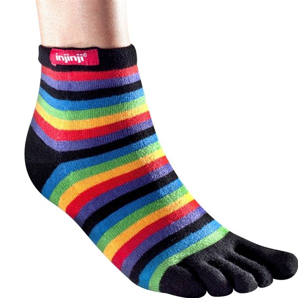 Injinji Socks Original Weight Performance Toe Sock Mini Crew Black