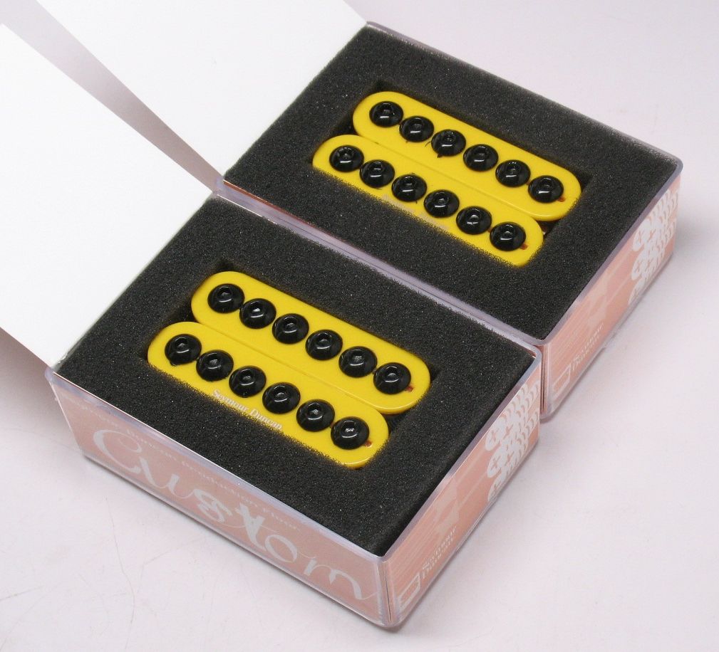 New Seymour Duncan SH 8 Invader Humbucker Guitar Pickup Set Yellow