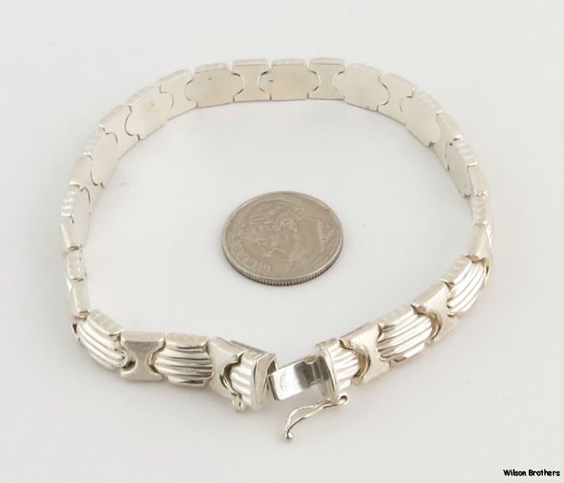 Italian Bracelet   Sterling Silver 925 Womens Fashion Estate 7.25