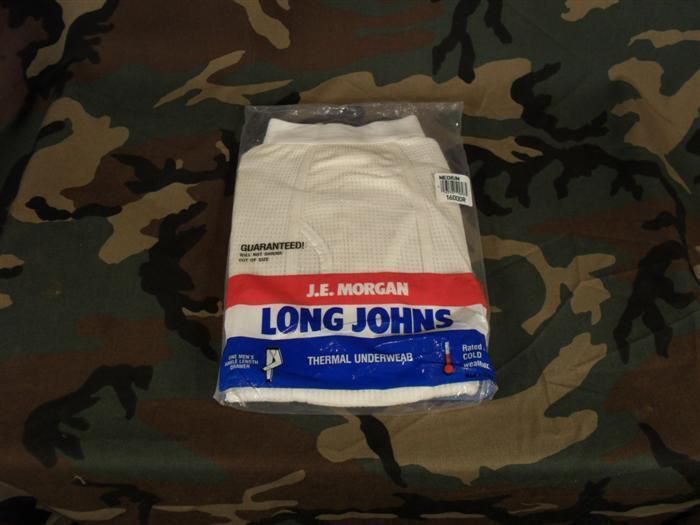 New Military J P Morgan Cotton Polyester Blend Long Underwear Size