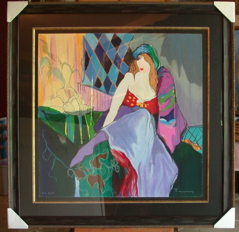 Itzhak Tarkay Painters Model Serigraph s N Framed