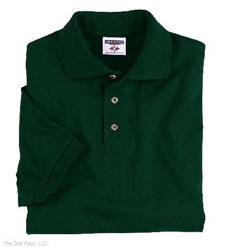 Jerzees Mens Cotton Jersey Polo Sport Shirt Any Sz CLR