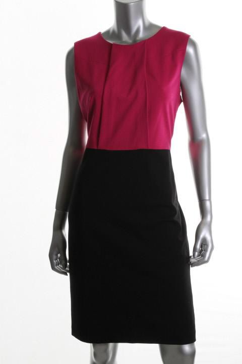 Vince Camuto New Pink Colorblock High Waist Sleeveless Wear to Work