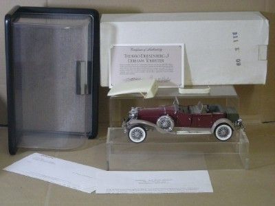 Franklin Mint Gary Cooper 1930 Duesenberg Model J Tourster Mint Boxed