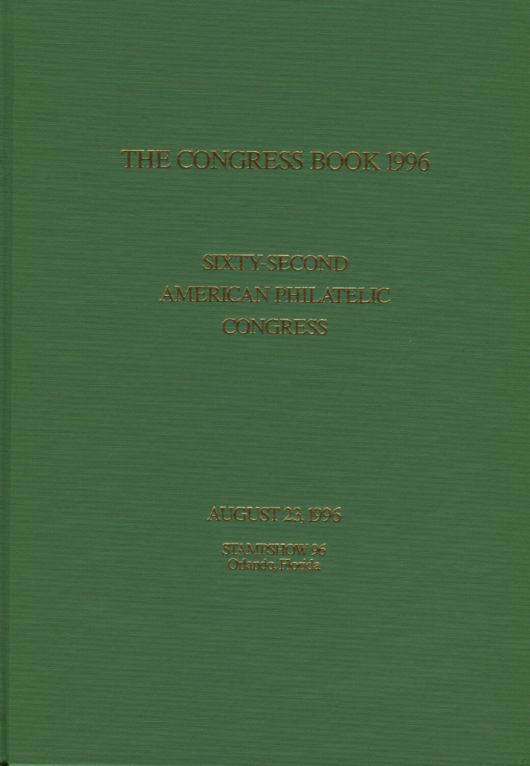 American Philatelic Congress Book 1996