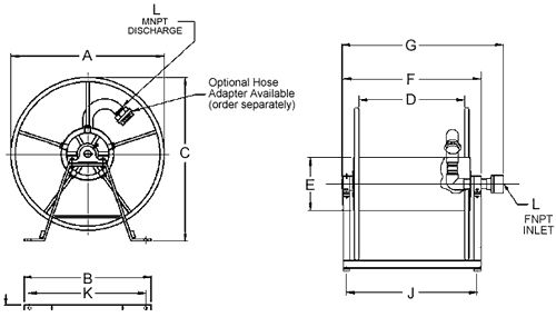 Continuous Flow Hose Reel Wirt Knox Design New