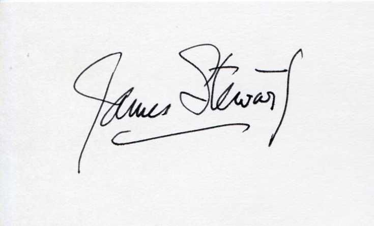 James Stewart Its A Wonderful Life Star Autograph