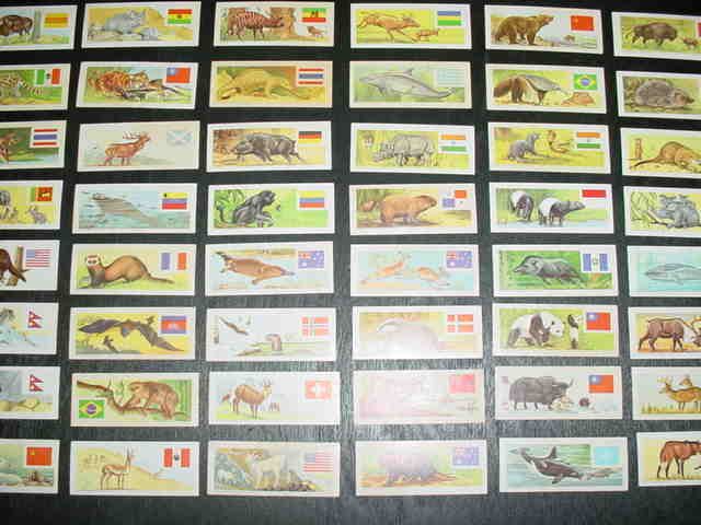 1960s James O Welch SUGAR DADDY ANIMALS FLAGS OF THE WORLD Card Set EX