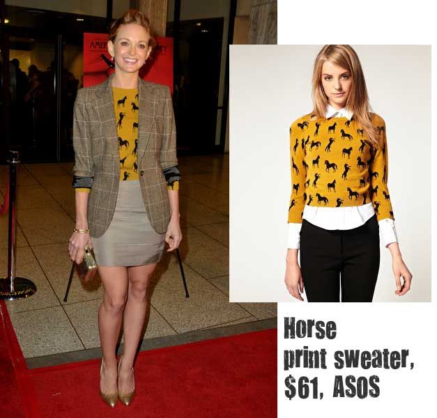 jayma mays asso horse print sweater Style Stealer Jayma Mays wears
