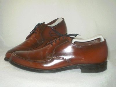 Vtg 60s Stafford Oxfords Full Leather Brown 10 B