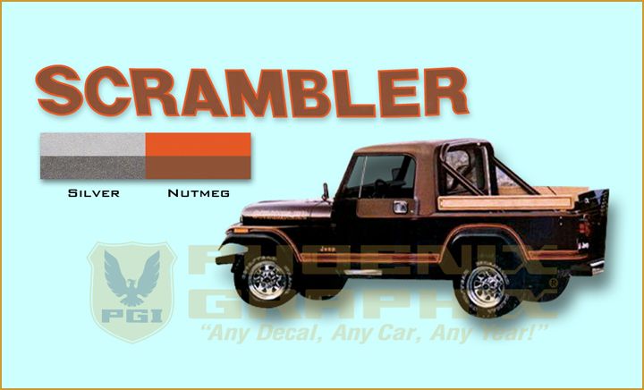 1981 1982 1983 1984 Jeep Scrambler CJ8 Decals Stripes Kit