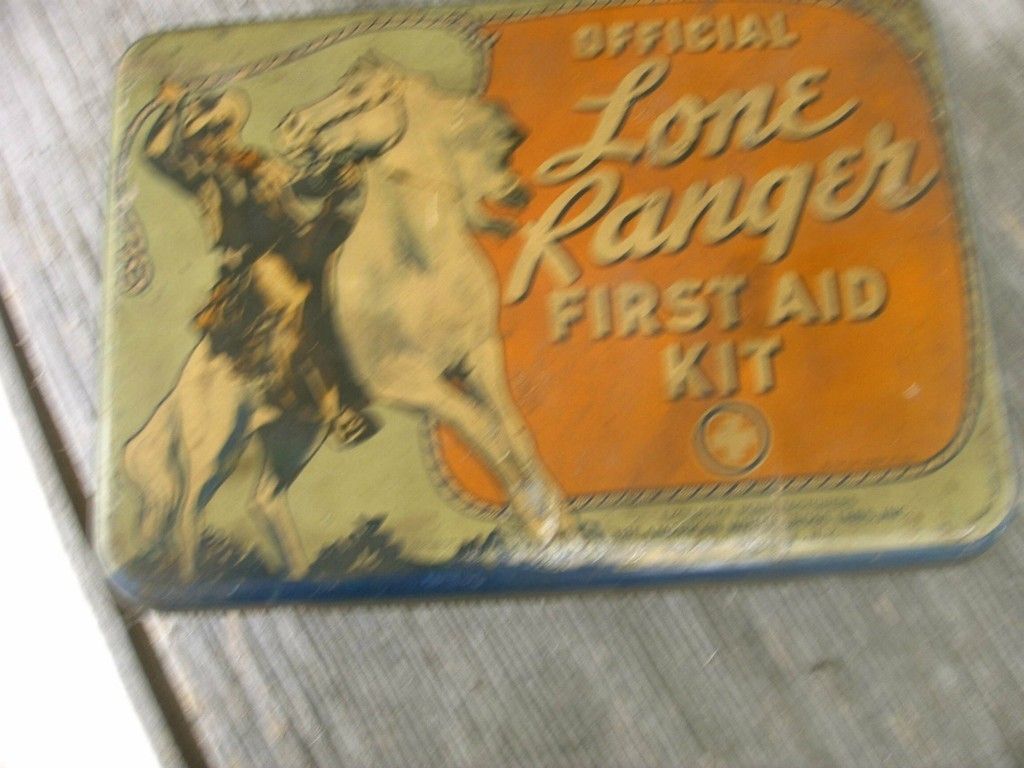 1938 Lone Ranger First Aid Kit with Original Supplies and Handbook