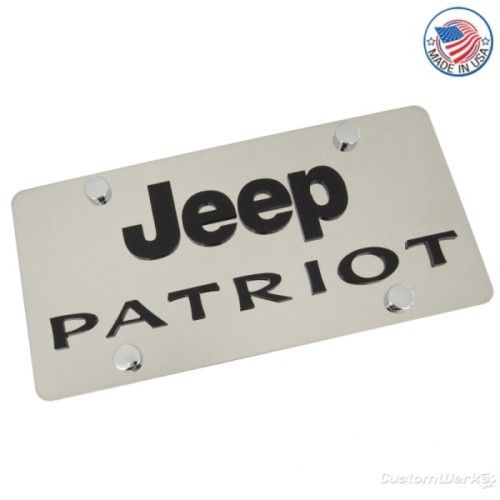 Jeep Logo Patriot Name Stainless Steel License Plate