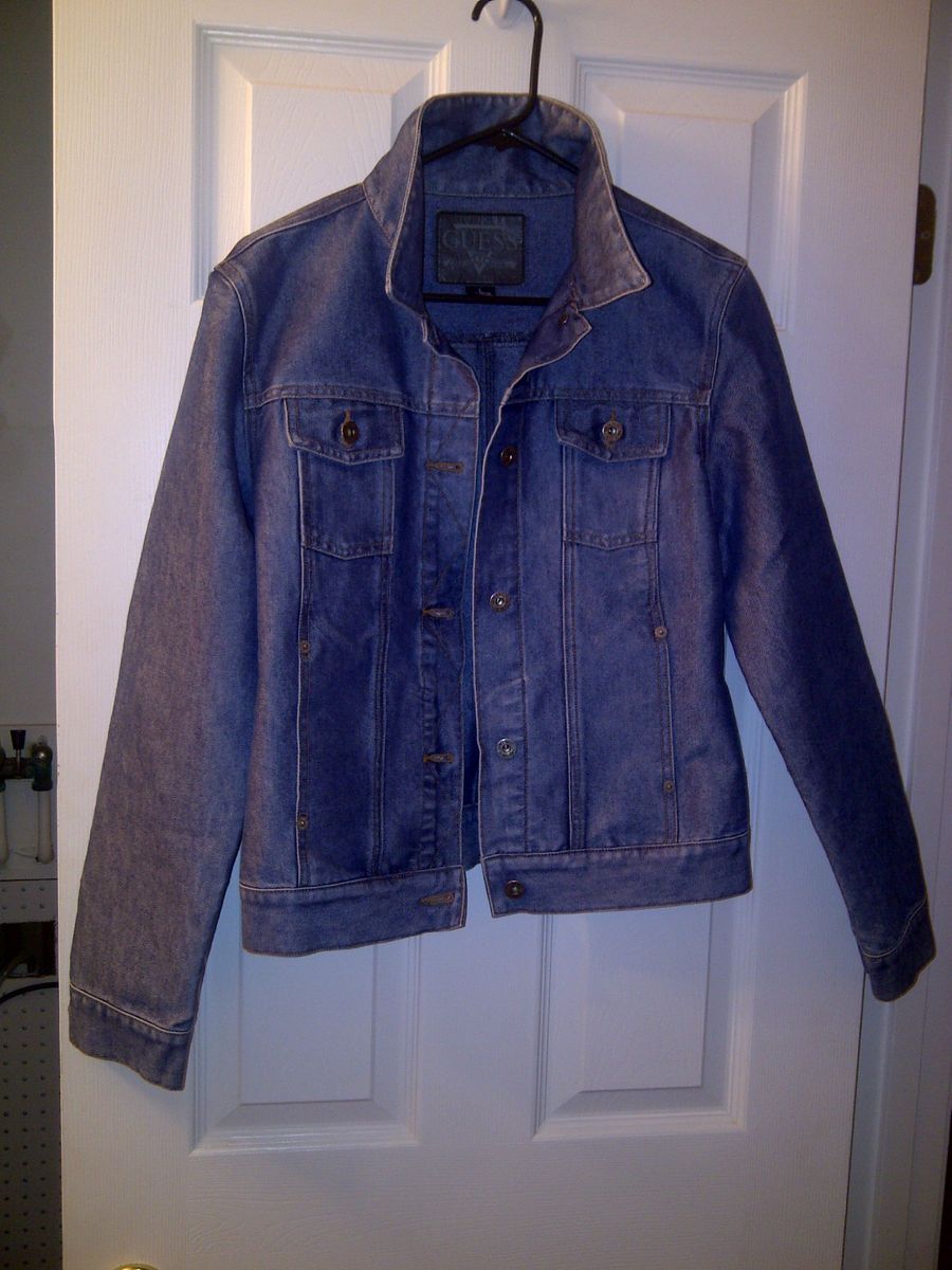 Gorgeous Jean Jacket by Guess Jeans Sz Large L Cotton Poly WOW