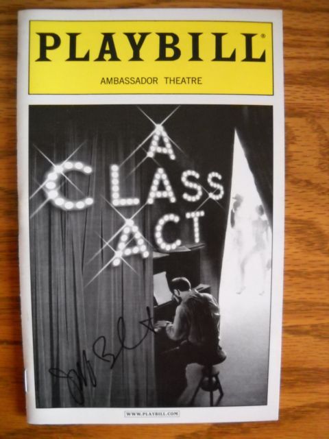 Signed Playbill A Class Act Jeff Blumenkrantz Open Nite