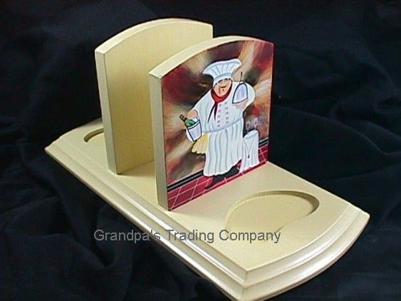 Fat Chef AL DENTE Sakura Wooden Napkin Holder Jennifer Garant