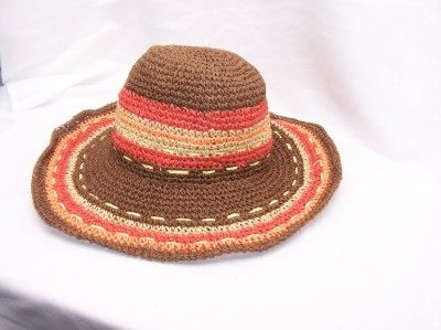 New Jessica Simpson Crochet Floppy Hat $38 Multi Color