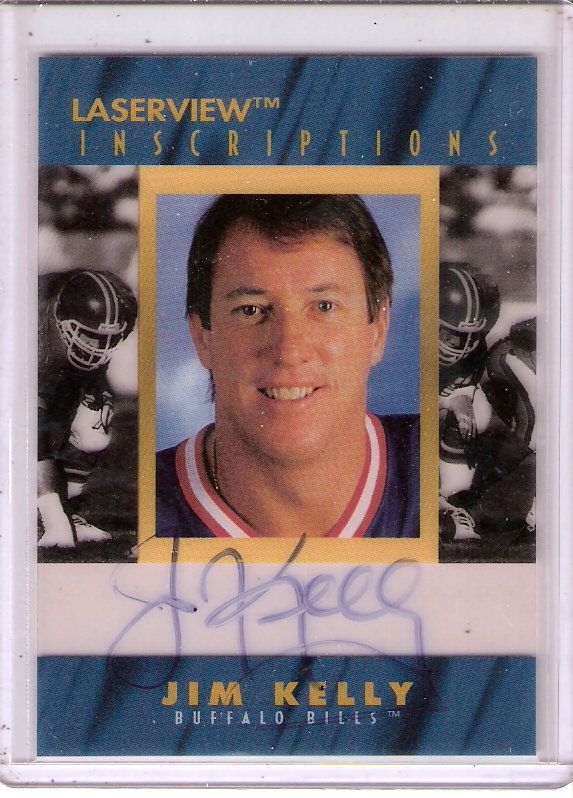 1996 Pinnacle Jim Kelly Laserview Auto 3100 HOFer