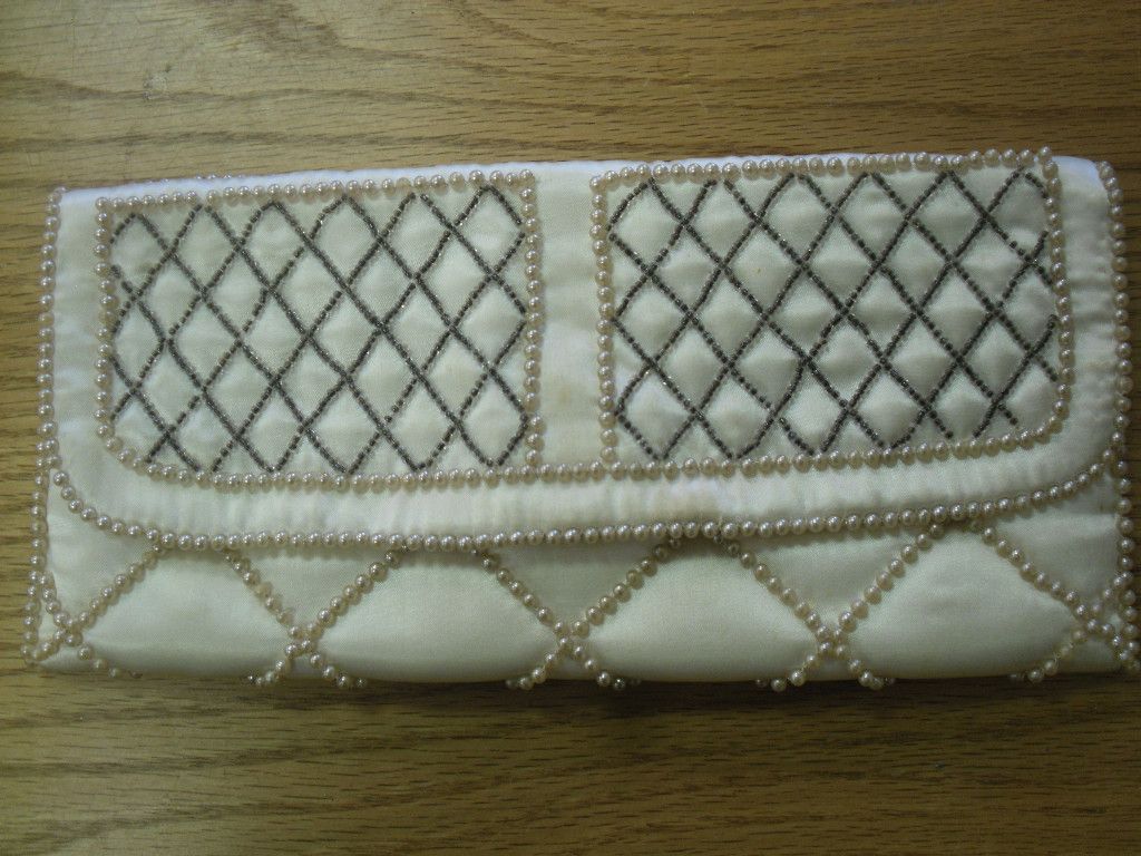 Vintage Beaded Clutch Bag by Debbie Handmade Japan GUC