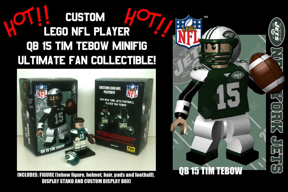 TIM TEBOW NFL New York Jets Oyo Mini Figure LEGO Compatible NEW G1LE