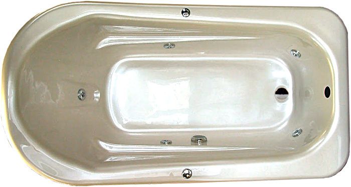 Topaz Whirlpool Bathtub Extra Long Jetted Bath Tub