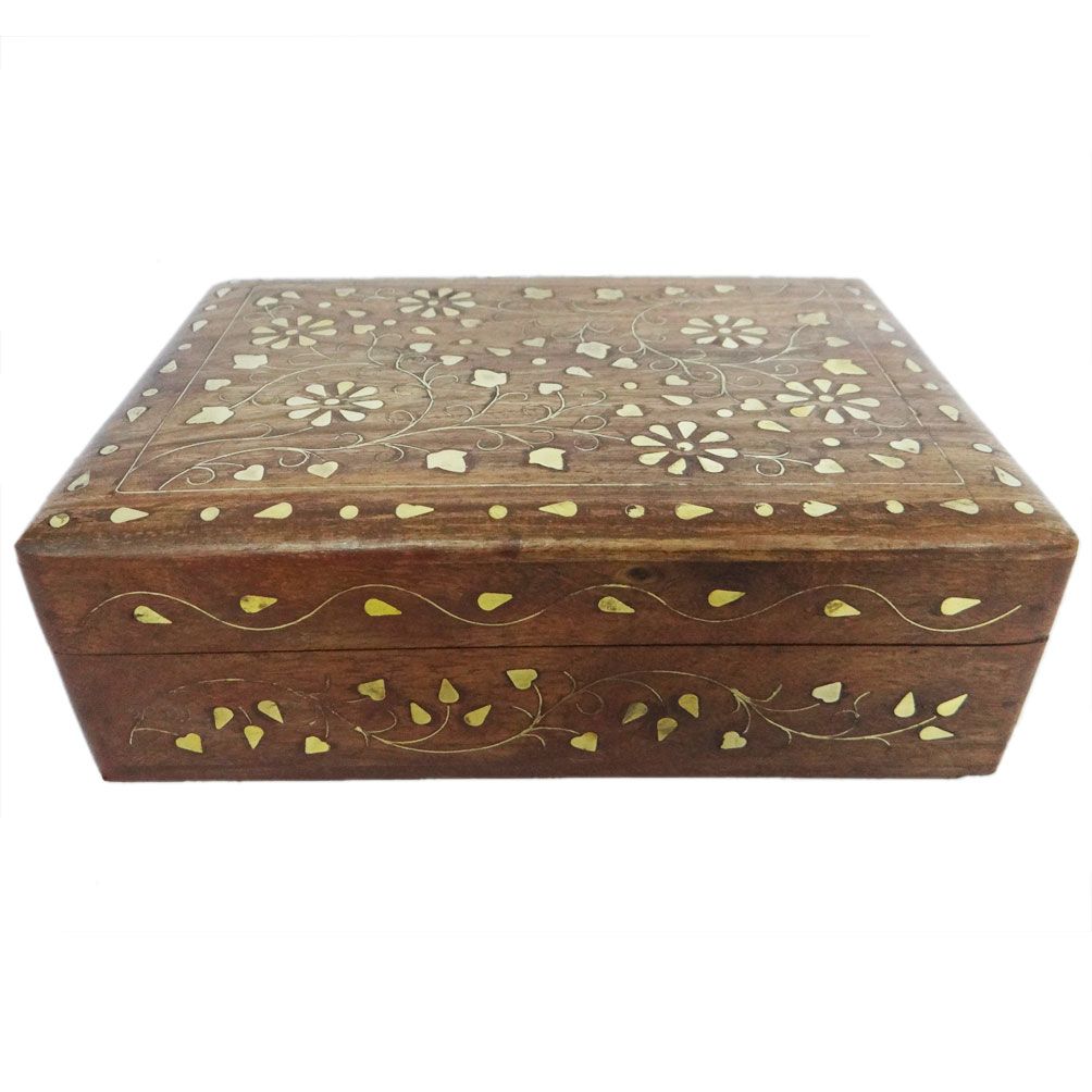  Vintage Style Small Wooden Jewelry Wood Box Storage Trunk SWB14A