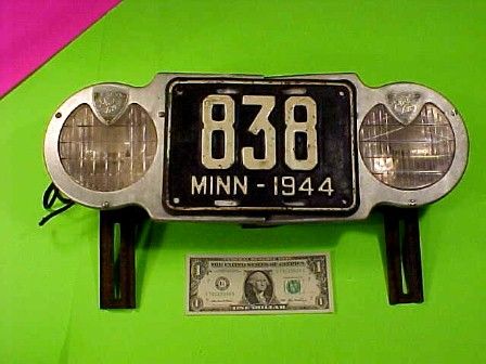 RAREST Front License Plate Holder with Fog Driving Lights Teens 20S30