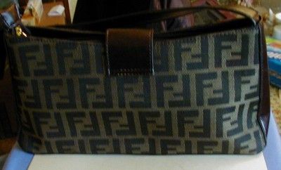 Fendi Brown Signature Brocade Purse