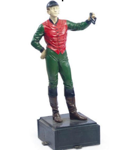  Polychrome Painted Cast Iron Lawn Jockey 21 Club New York City