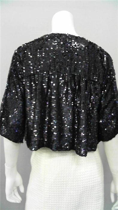 Jocelyn Misses s M Sequin Bolero Dark Purple Designer Fashion