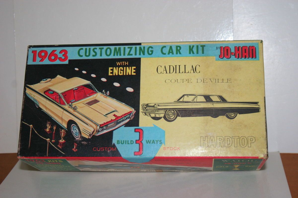 VINTAGE 19603 JOHAN CADILLAC COUPE de VILLE MODEL KIT BUILT W EXTRA