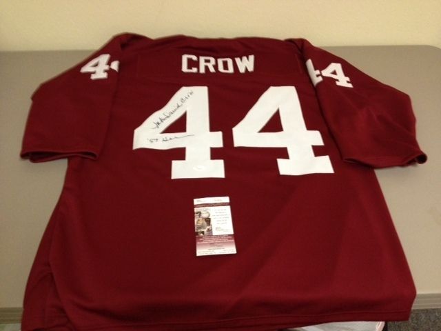 JOHN DAVID CROW AUTOGRAPHED TEXAS A M MAROON THROWBACK FOOTBALL JERSEY