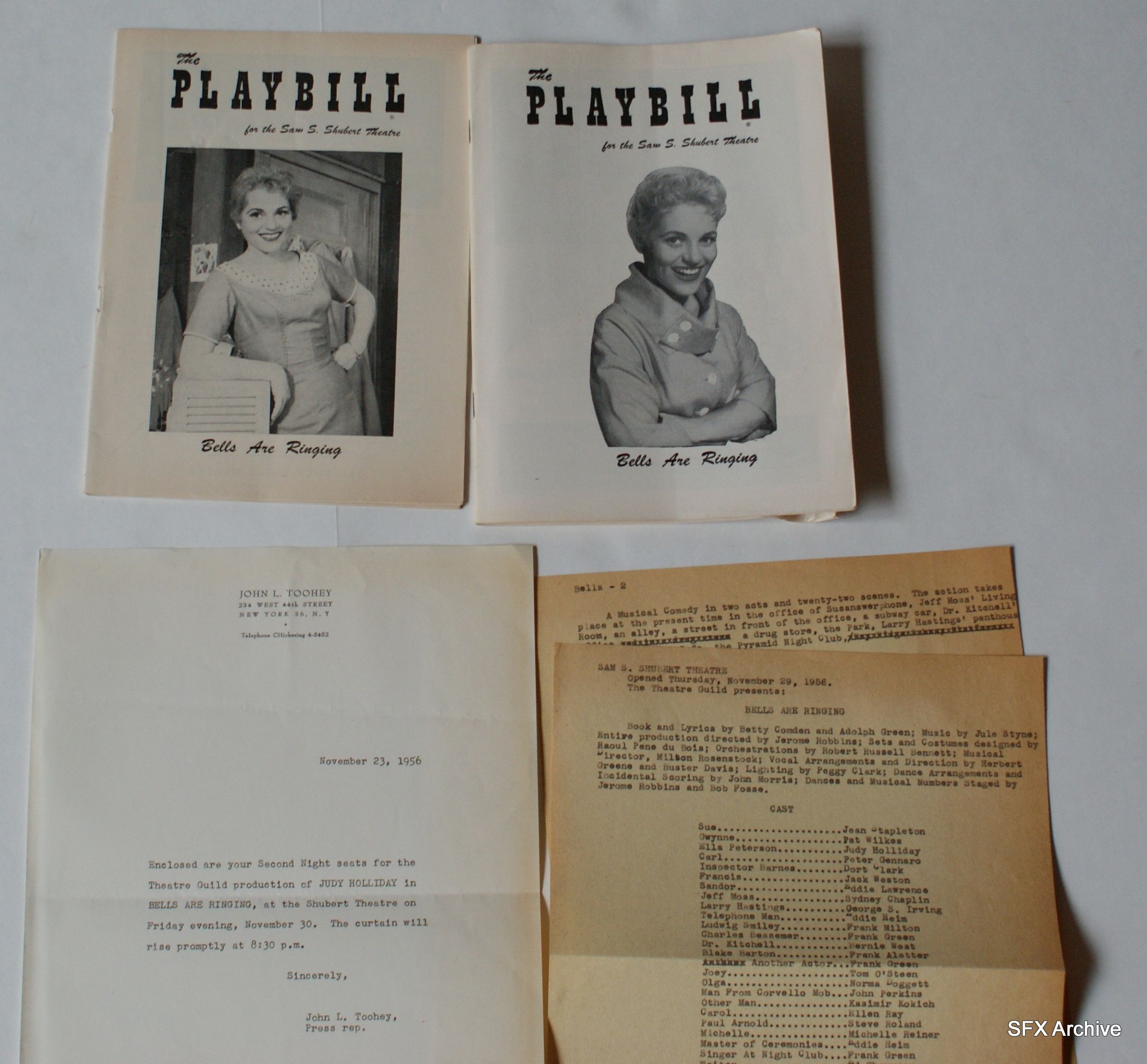 Vintage 1966 Bells are Ringing Judy Holliday Playbill Press Clippings
