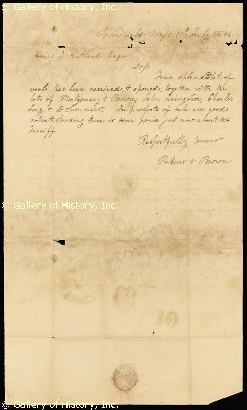 John Brown Autograph Letter Signed 07 11 1846