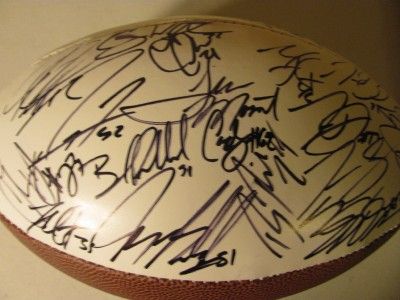 2012 13 Baltimore Ravens Team Signed Logo Football Ray Lewis Rice Ed Reed  