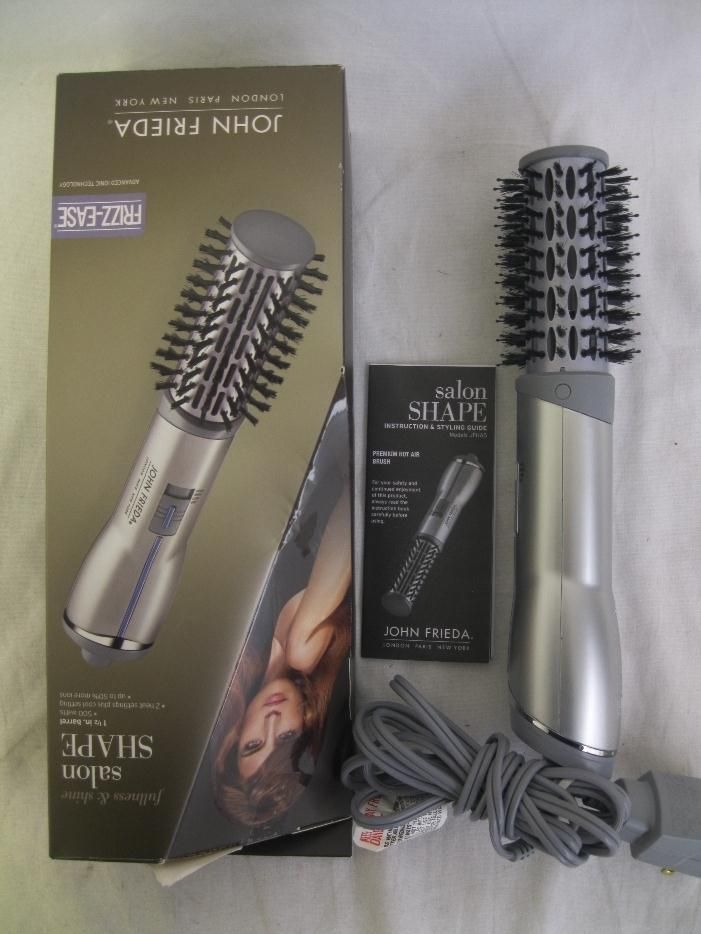 John Frieda JFHA5 Hot Air Brush Hair Care Salon For Beauty 1 1 2 Silver  